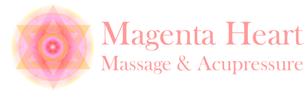 Magenta Heart Massage & Acupressure Logo